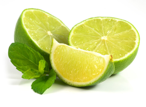 Limes with mint
