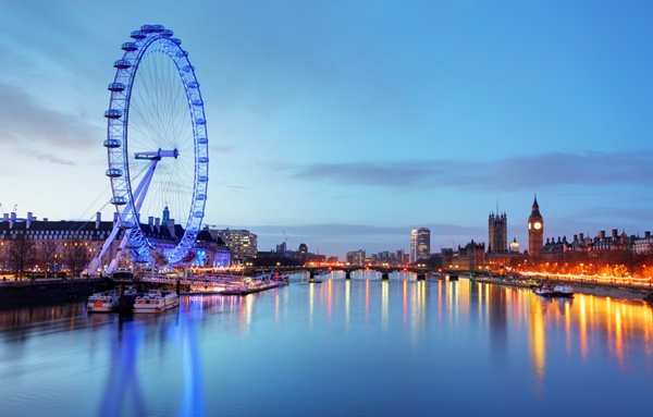LONDON, UNITED KINGDOM - JUNE 19: London Eye on June 19, 2013 in London, United Kingdom is the tallest Ferris wheel in Europe at 135 meters